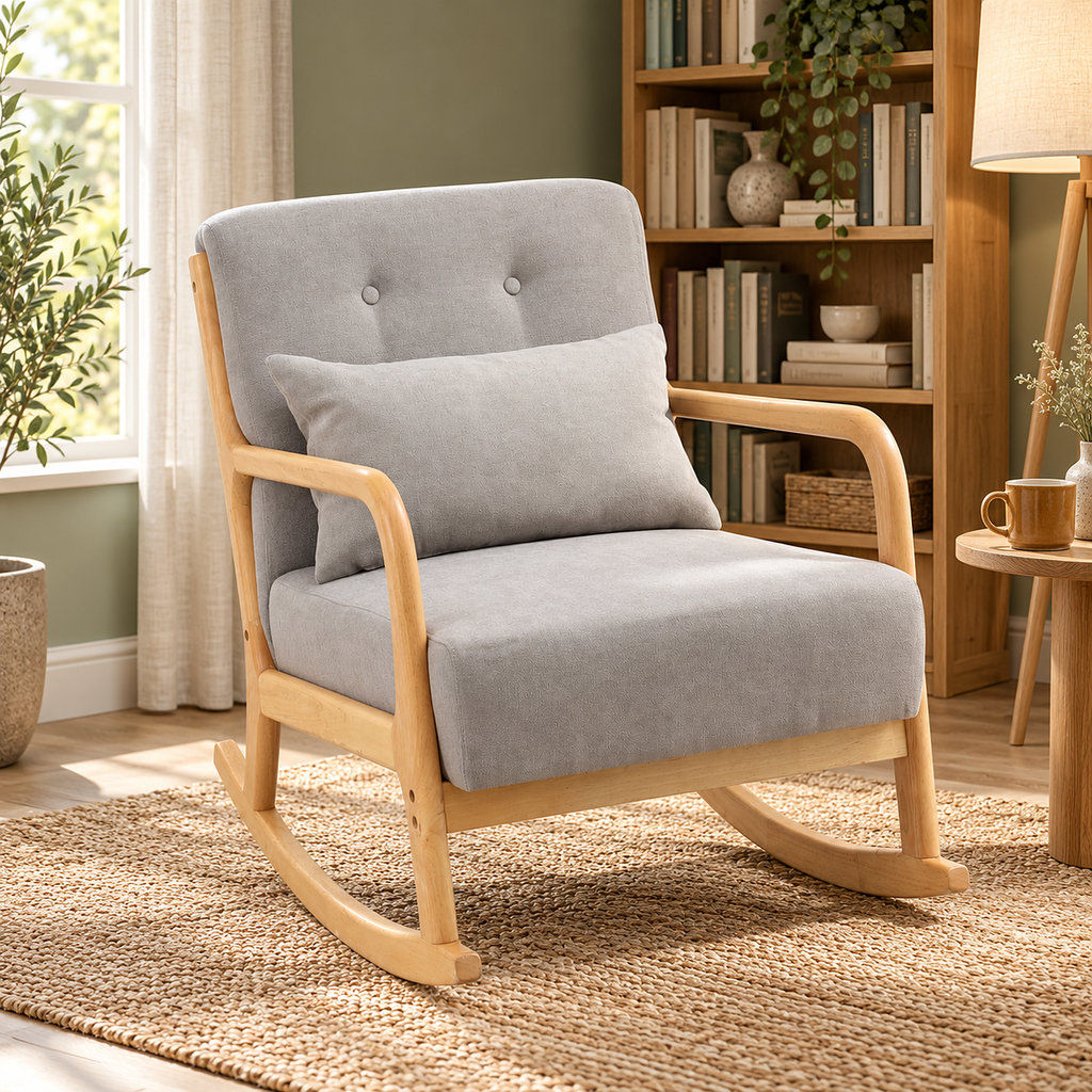 The Hardback Upholstered Rocking Chair