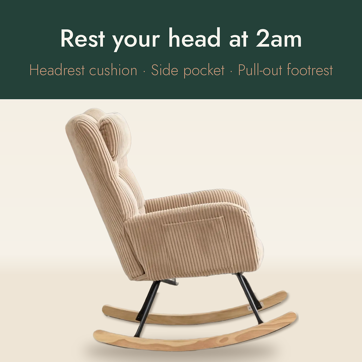 The Bookmark Nursing Rocking Chair