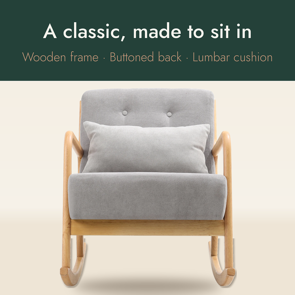 The Hardback Upholstered Rocking Chair