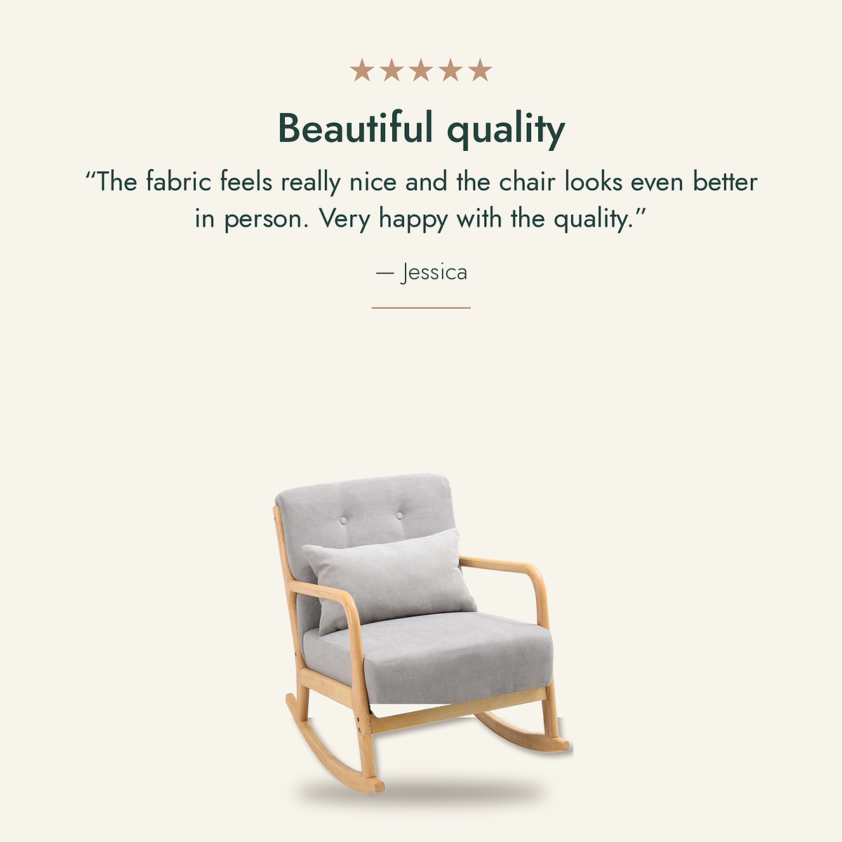 The Hardback Upholstered Rocking Chair
