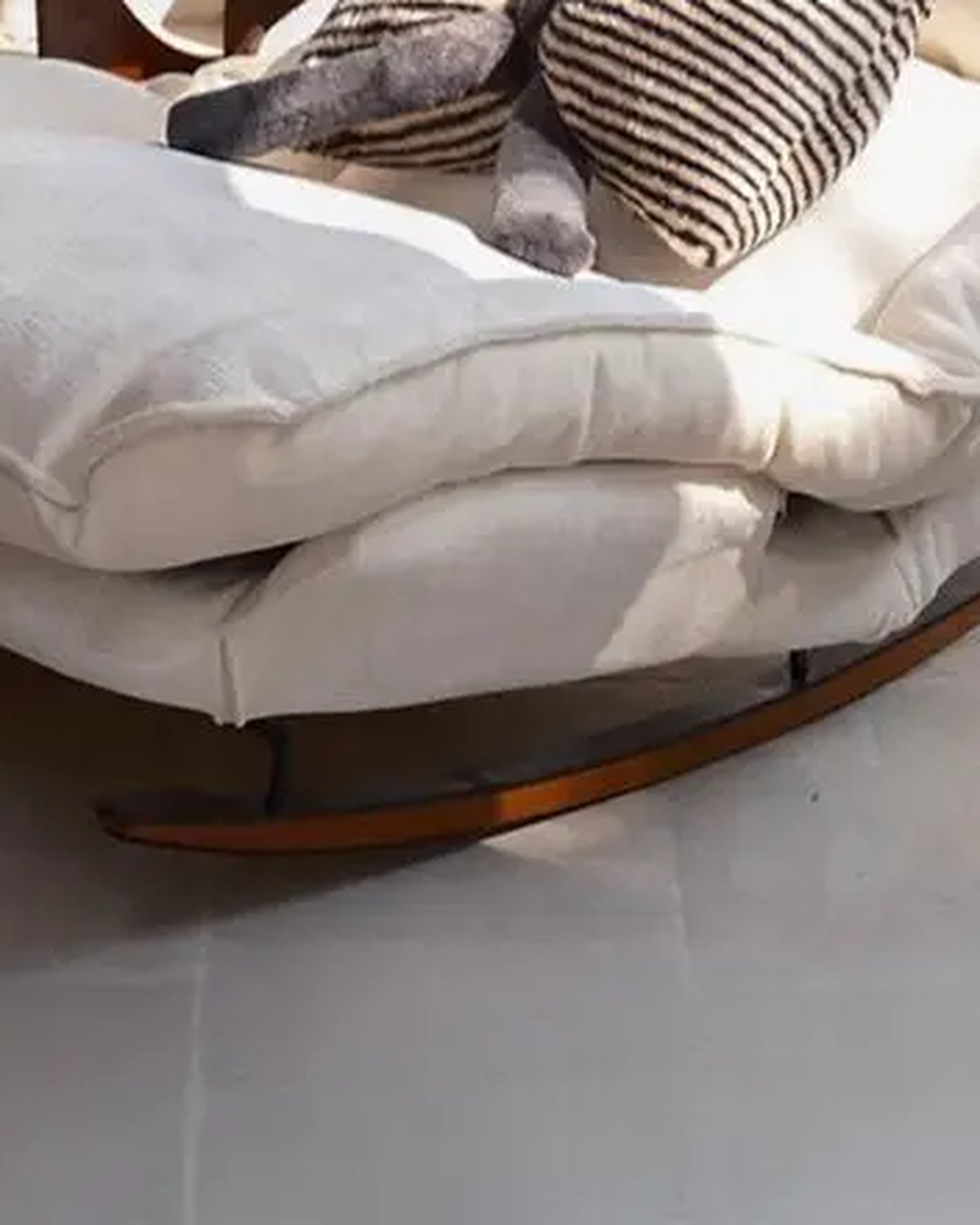 Close-up of the frame and legs of The Anthology Relax Rocking Chair