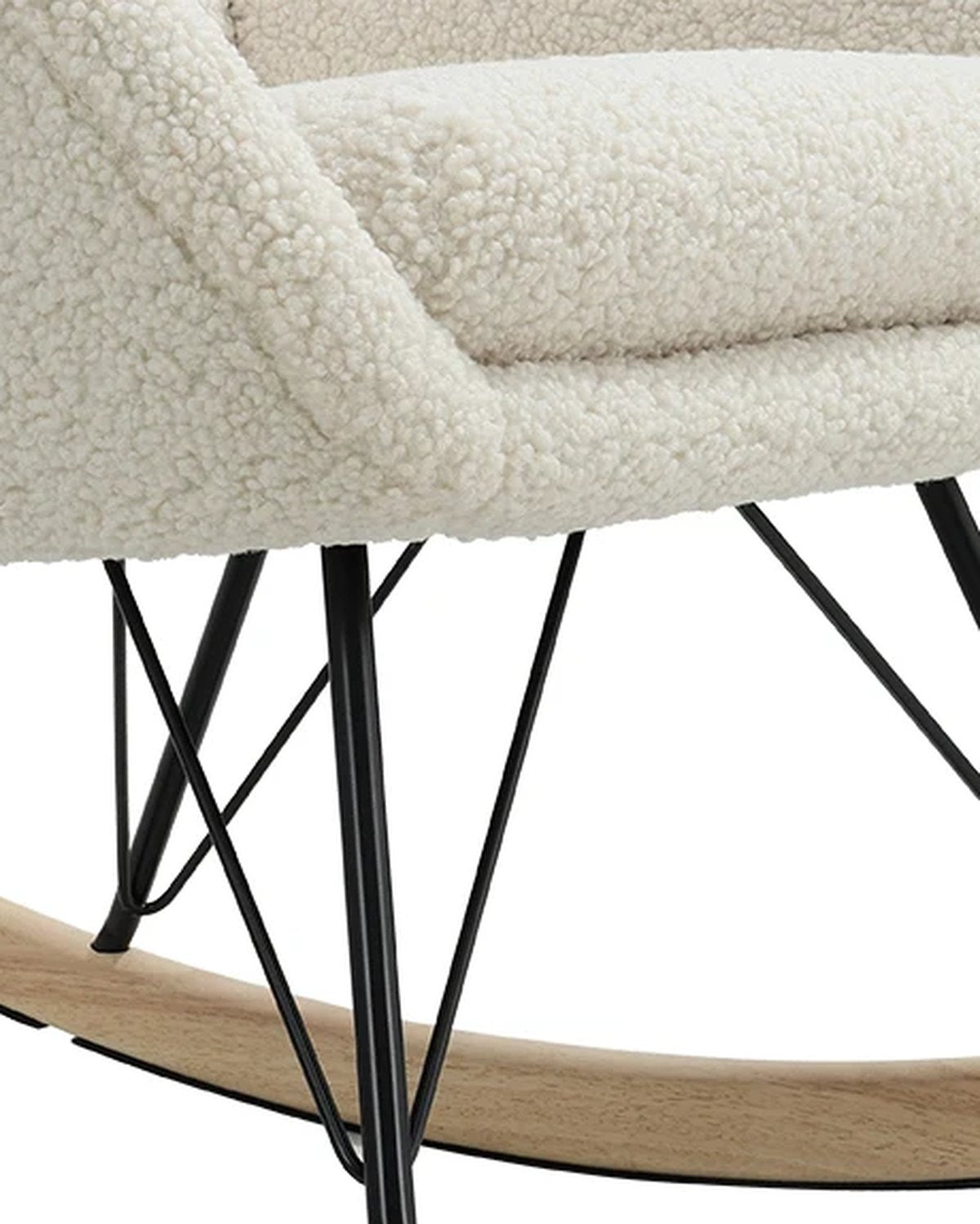 Close-up of the frame and legs of The Fable Nursing Rocking Chair