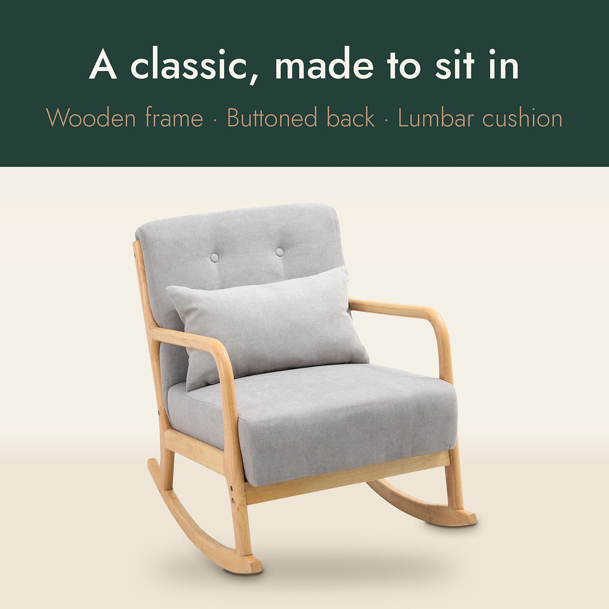 The Hardback Upholstered Rocking Chair – image 3