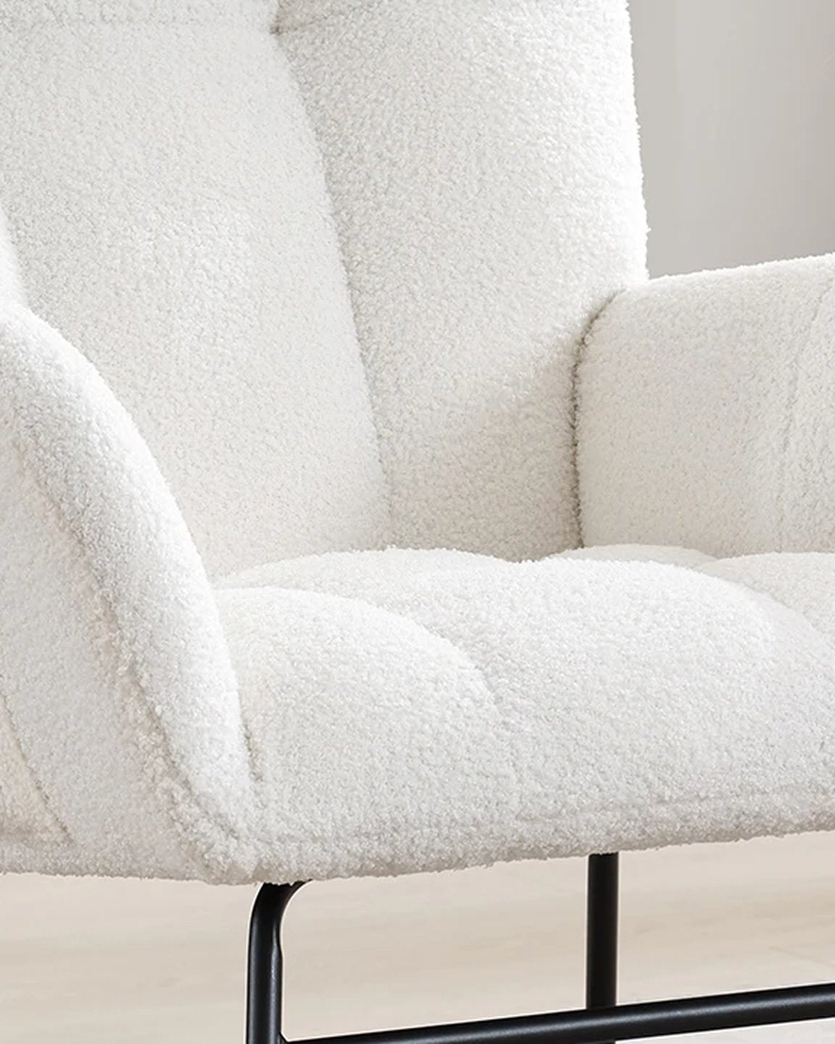 Close-up of the seat cushion of The Margin Nursing Rocking Chair