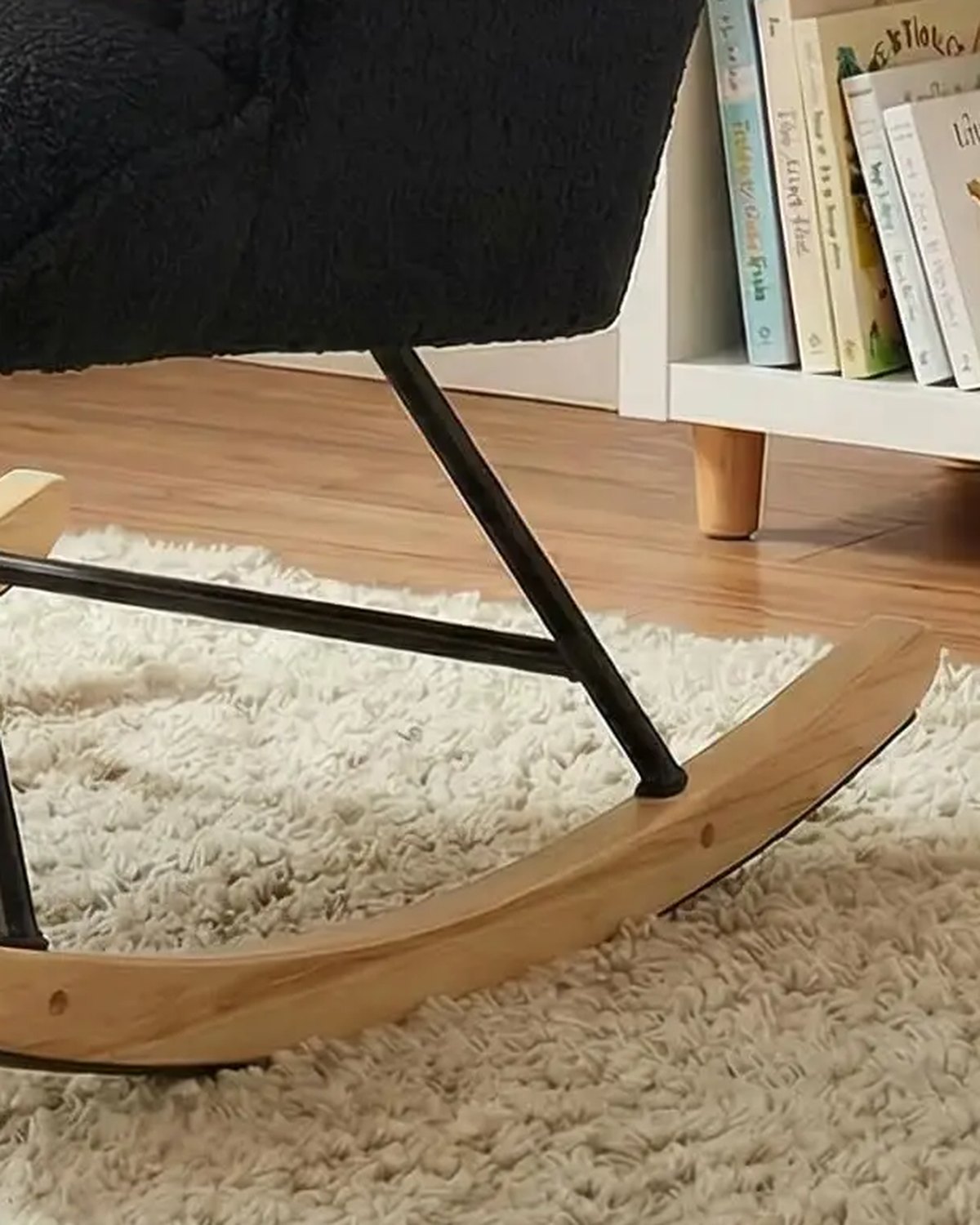 Close-up of the rockers of The Nook Nursing Rocking Chair