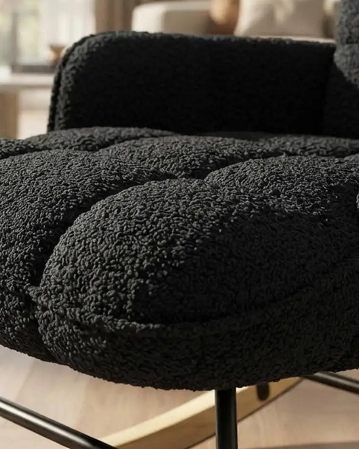 Close-up of the seat cushion of The Nook Nursing Rocking Chair