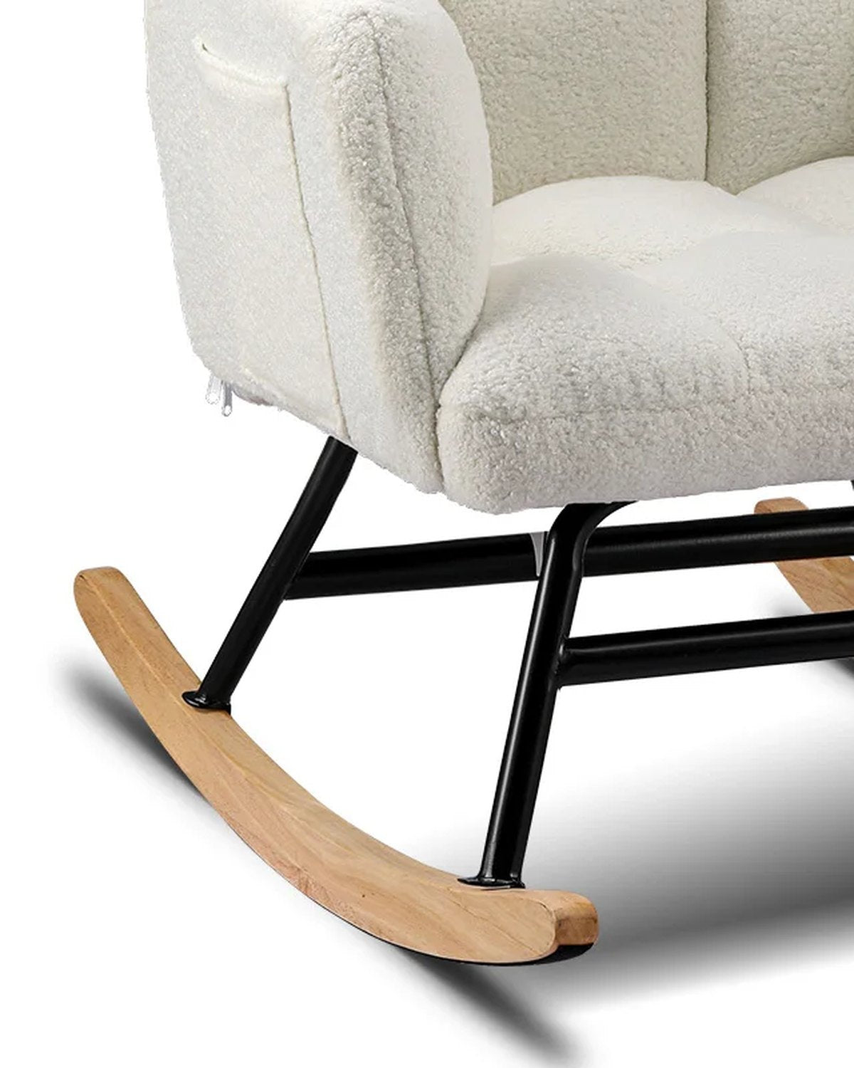 Close-up of the frame and legs of The Prologue Nursing Rocking Chair