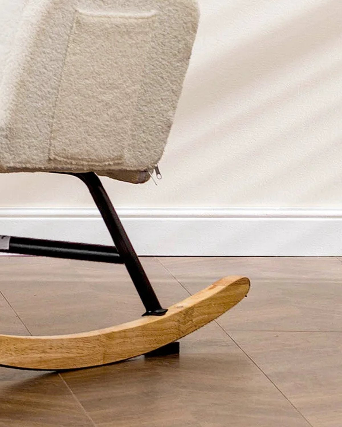 Close-up of the rockers of The Prologue Nursing Rocking Chair