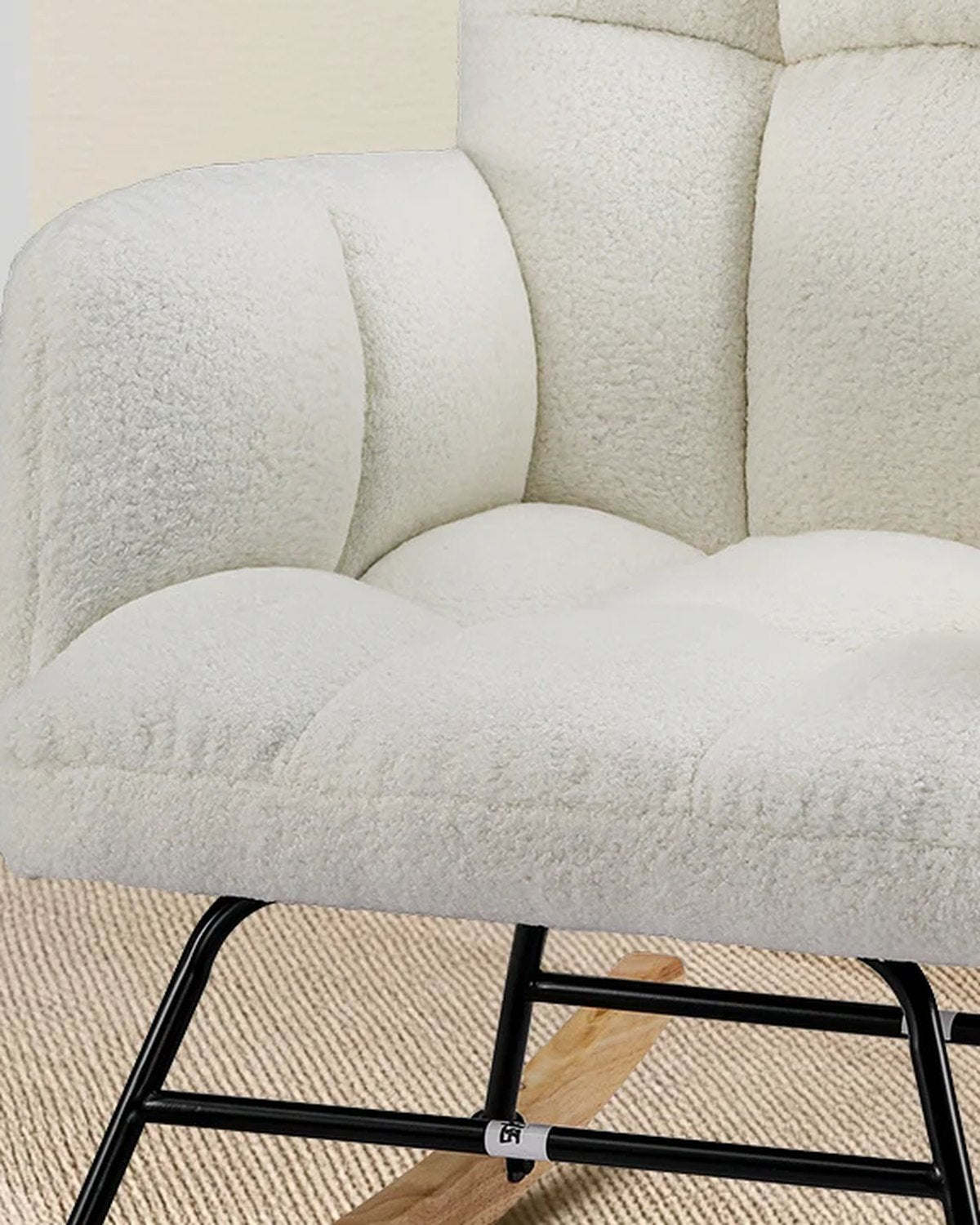 Close-up of the seat cushion of The Prologue Nursing Rocking Chair